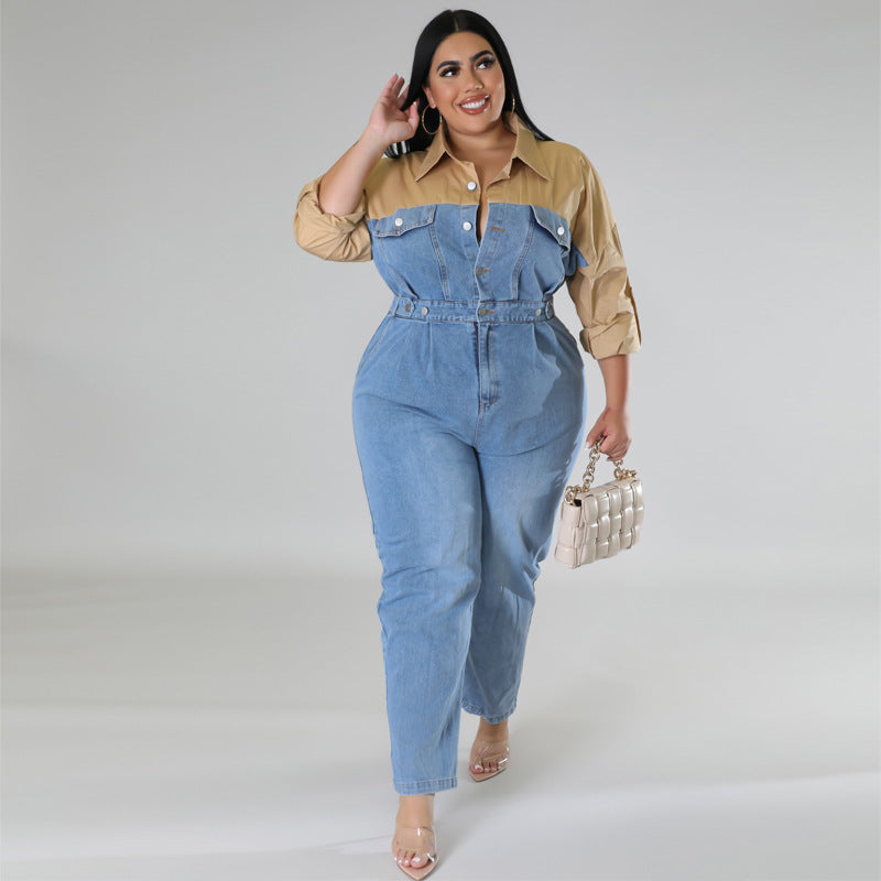 Plus Size Women's Long Jumpsuit