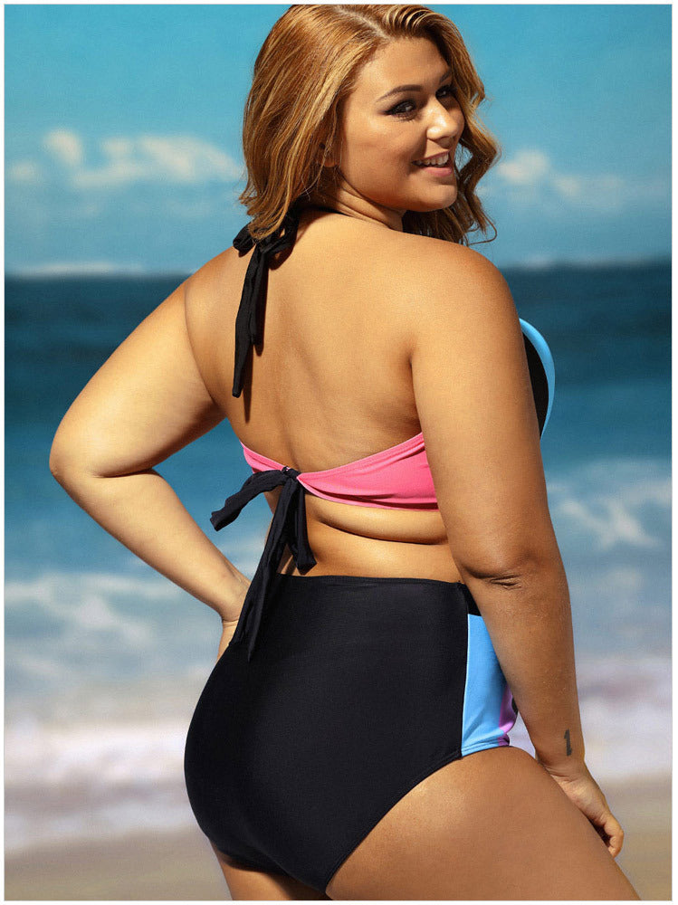 Plus size one-piece swimsuit