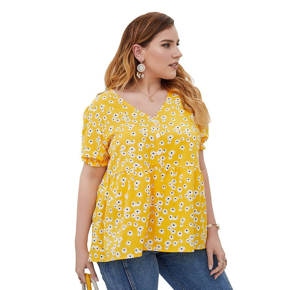 Plus size women's cotton top