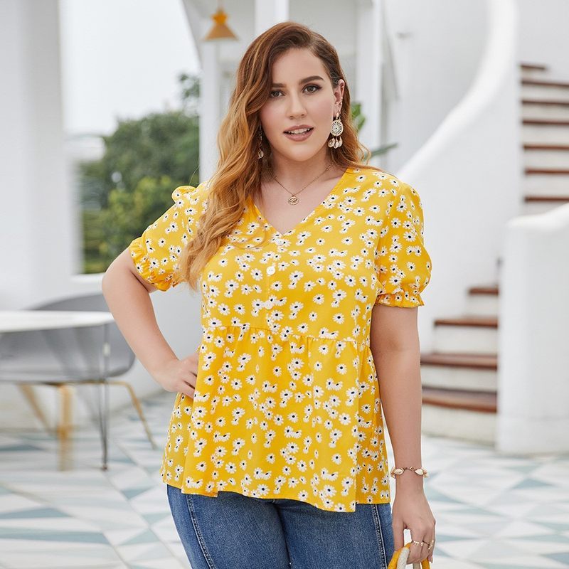 Plus size women's cotton top