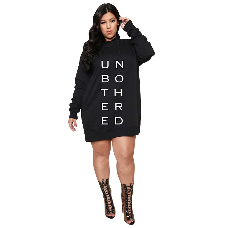 Simple Fashion Plus Size Ladies Sweater Dress