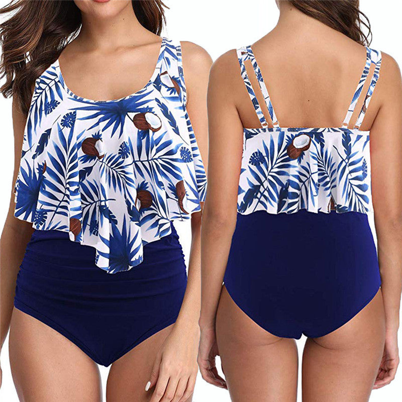 Split plus size swimsuit