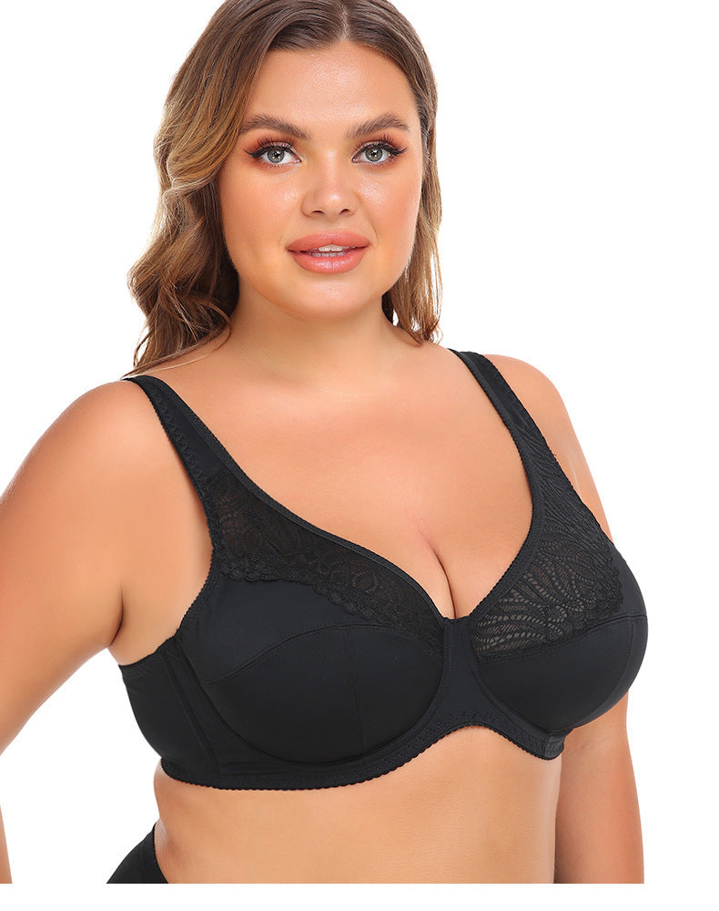 Lace Steel Ring Plus Size Women's Bra