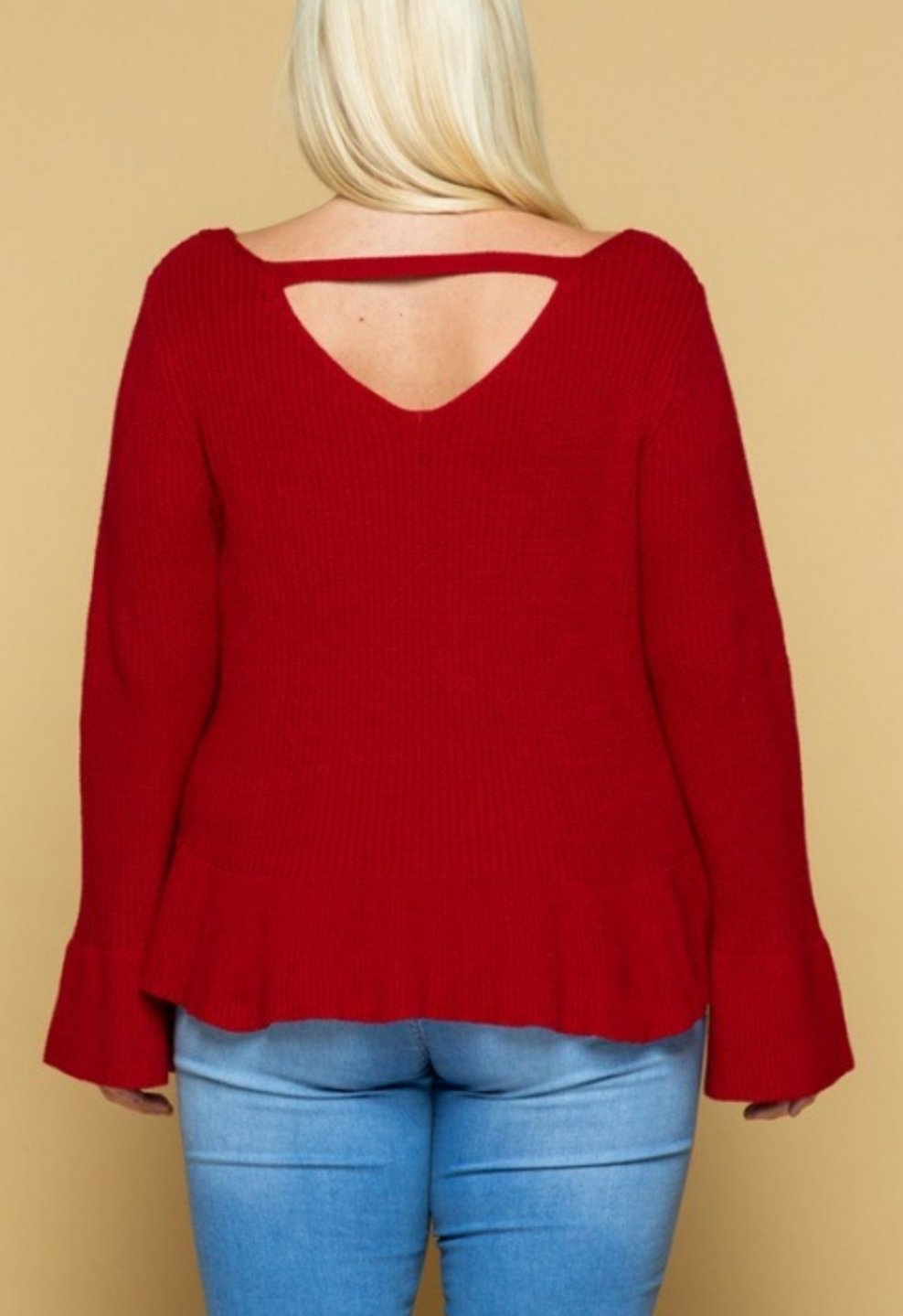 Brielle bell sleeve knit top