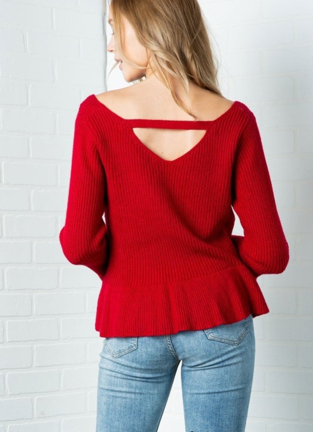 Brielle bell sleeve knit top