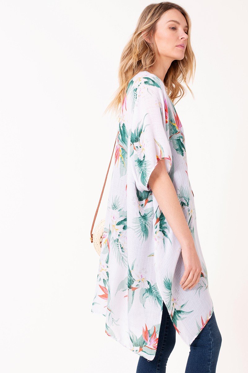 Floral Print Kimono