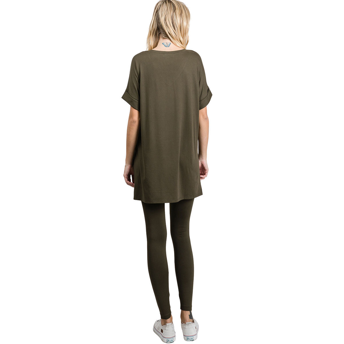 Microfiber Loose Fit Tunic and Leggings Set