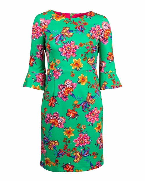 Shelby & Palmer Floral Bell Sleeve Day Dress